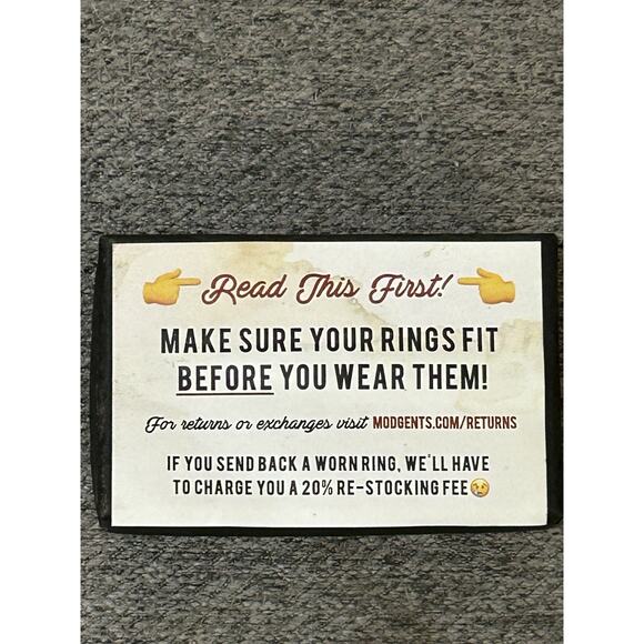 NIB Modgents Men's Wedding Ring size 10 - Picture 5 of 6